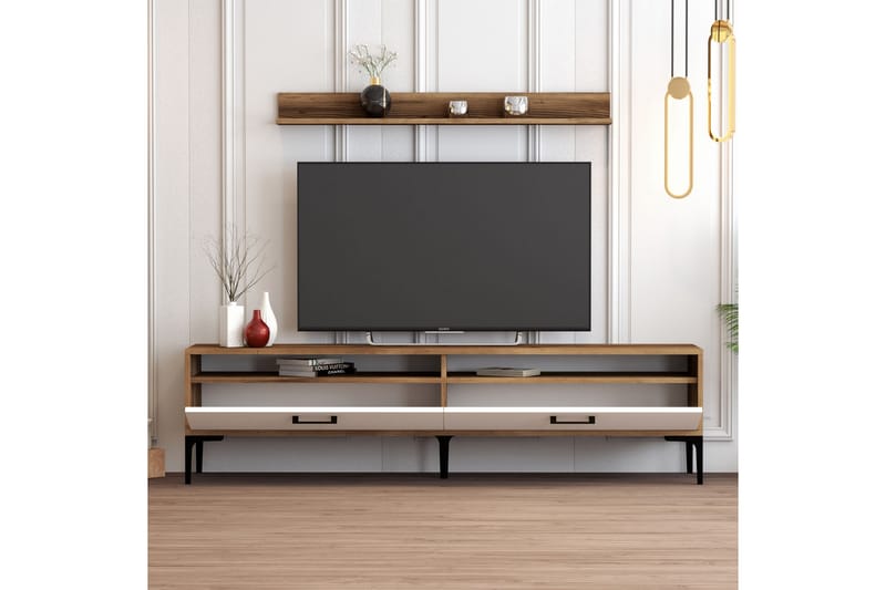 TV-kalustesetti Zakkum 180x47 cm - Ruskea - Huonekalut - TV- & Mediakalusteet - TV-kalustepaketti