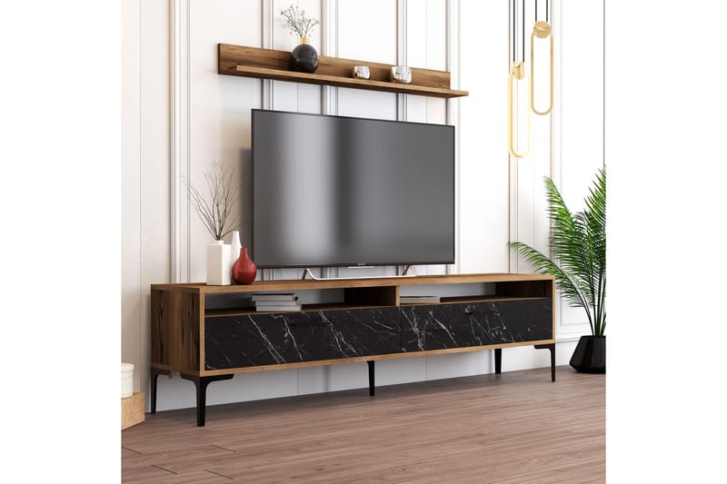 TV-kalustesetti Zakkum 180x47 cm - Ruskea - Huonekalut - TV- & Mediakalusteet - TV-kalustepaketti