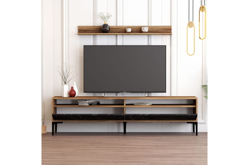 TV-kalustesetti Zakkum 180x47 cm - Ruskea - Huonekalut - TV- & Mediakalusteet - TV-kalustepaketti