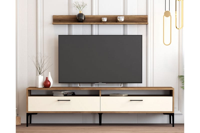 TV-kalustesetti Zakkum 180x47 cm - Ruskea - Huonekalut - TV- & Mediakalusteet - TV-kalustepaketti