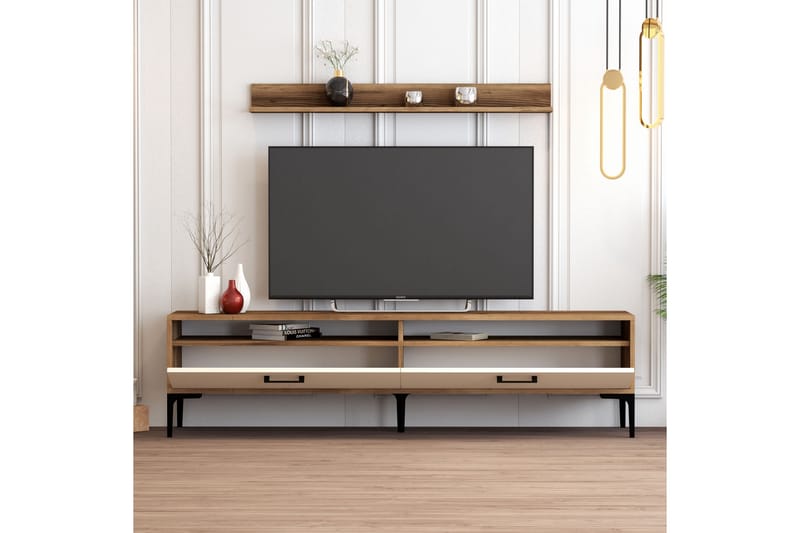 TV-kalustesetti Zakkum 180x47 cm - Ruskea - Huonekalut - TV- & Mediakalusteet - TV-kalustepaketti
