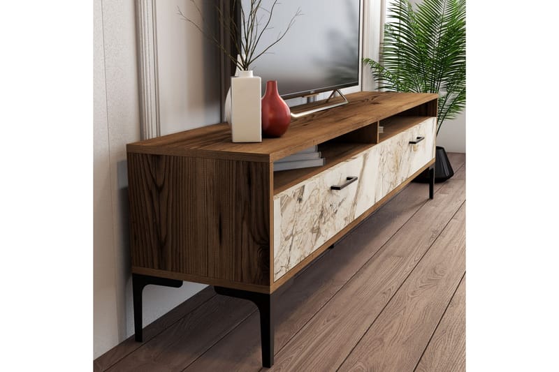 TV-kalustesetti Zakkum 180x47 cm - Ruskea - Huonekalut - TV- & Mediakalusteet - TV-kalustepaketti
