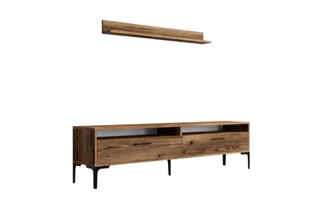 TV-kalustesetti Zakkum 180x47 cm - Ruskea - Huonekalut - TV- & Mediakalusteet - TV-kalustepaketti