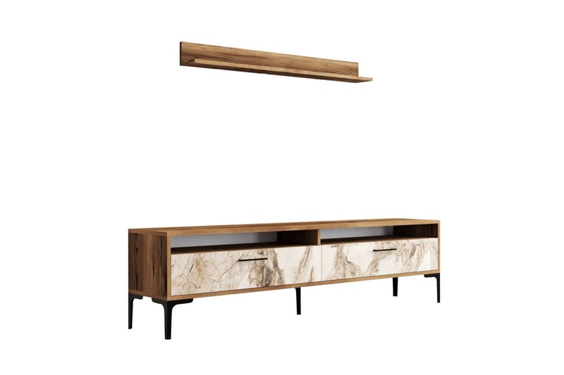 TV-kalustesetti Zakkum 180x47 cm - Ruskea - Huonekalut - TV- & Mediakalusteet - TV-kalustepaketti