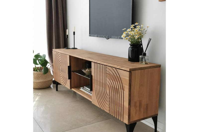 TV-kalustesetti Zakkum 50x15 cm - Ruskea - Huonekalut - TV- & Mediakalusteet - TV-kalustepaketti