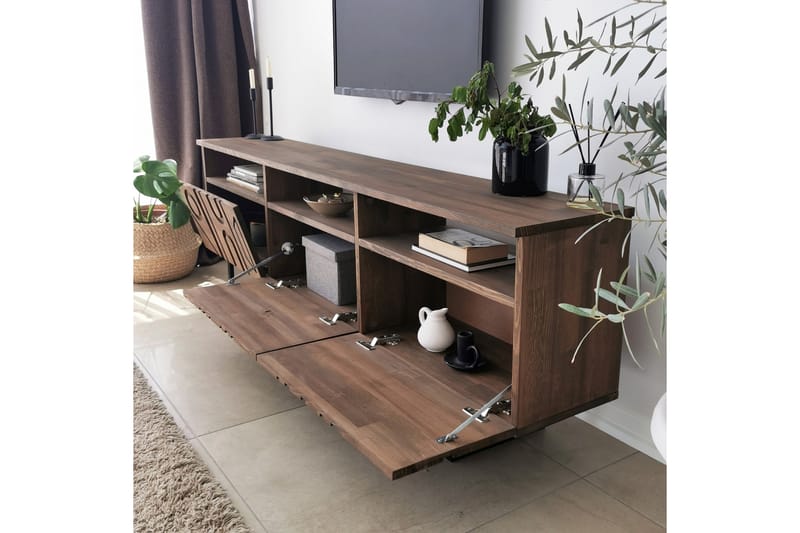 TV-kalustesetti Zakkum 50x15 cm - Ruskea - Huonekalut - TV- & Mediakalusteet - TV-kalustepaketti