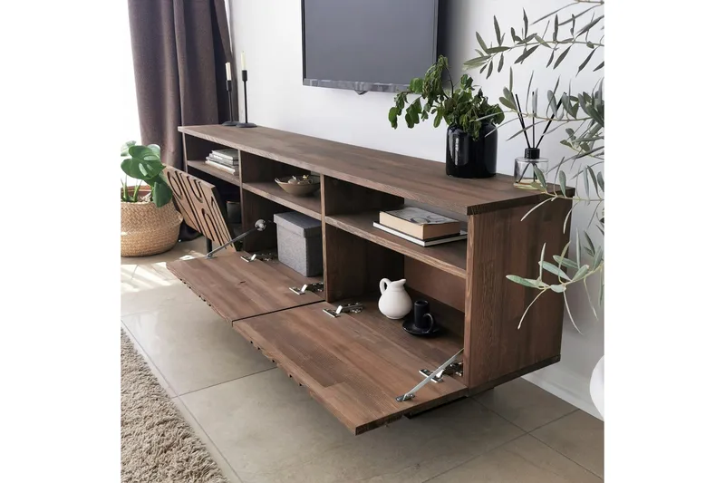 TV-kalustesetti Zakkum 50x15 cm - Ruskea - Huonekalut - TV- & Mediakalusteet - TV-kalustepaketti