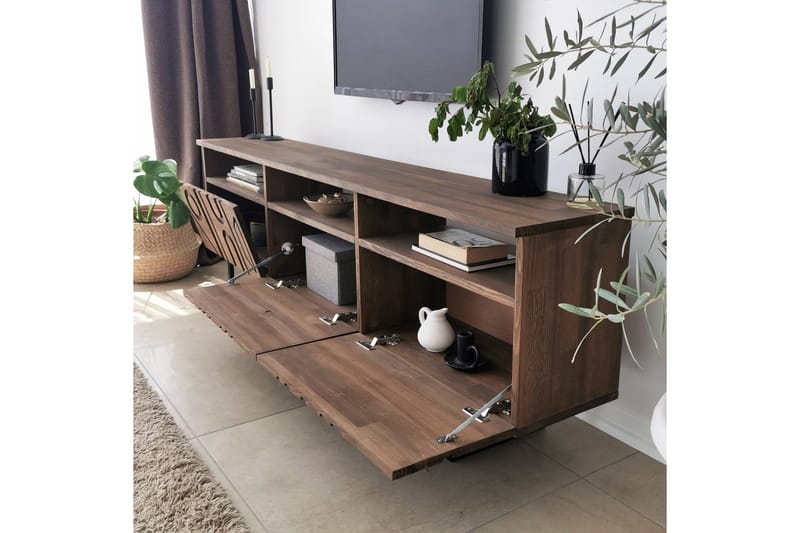 TV-kalustesetti Zakkum 50x15 cm - Ruskea - Huonekalut - TV- & Mediakalusteet - TV-kalustepaketti