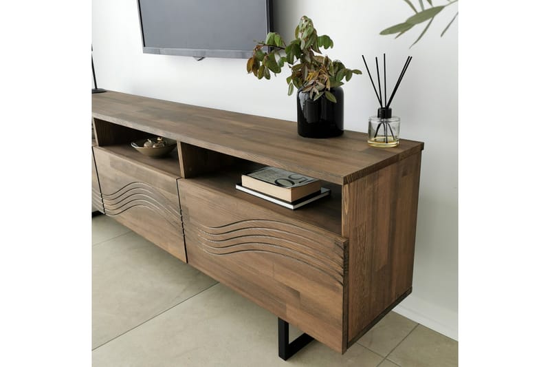 TV-kalustesetti Zakkum 50x15 cm - Ruskea - Huonekalut - TV- & Mediakalusteet - TV-kalustepaketti