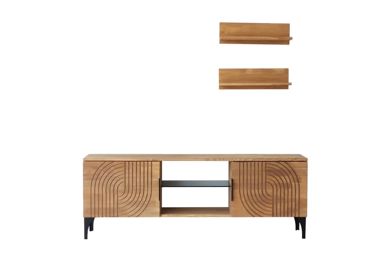 TV-kalustesetti Zakkum 50x15 cm - Ruskea - Huonekalut - TV- & Mediakalusteet - TV-kalustepaketti