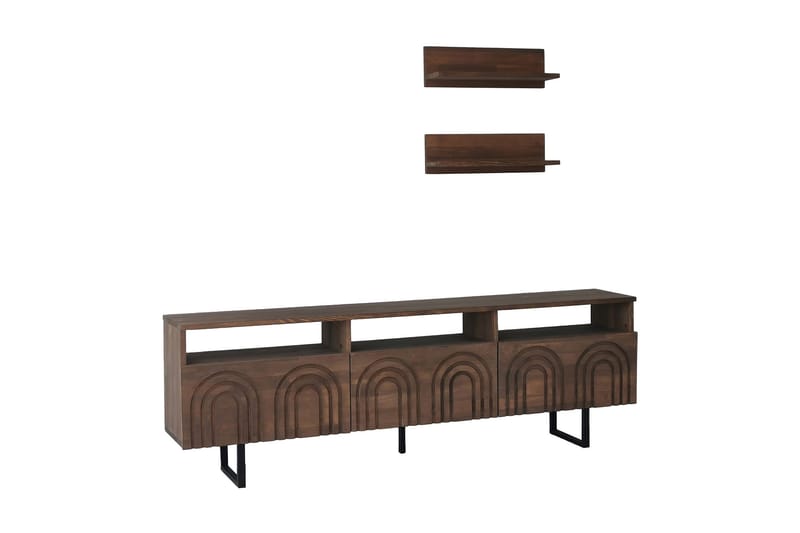 TV-kalustesetti Zakkum 50x15 cm - Ruskea - Huonekalut - TV- & Mediakalusteet - TV-kalustepaketti