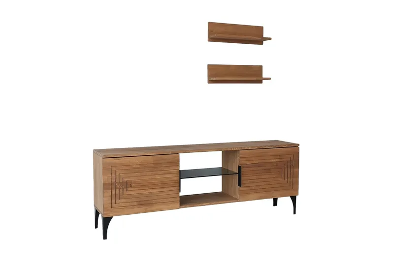 TV-kalustesetti Zakkum 50x15 cm - Ruskea - Huonekalut - TV- & Mediakalusteet - TV-kalustepaketti