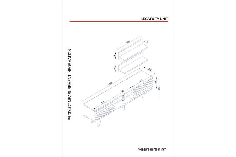 TV-taso Jospeh seinähyllyllä - Huonekalut - TV- & Mediakalusteet - TV-kalustepaketti