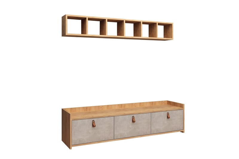 TV-taso Naidaj seinähyllyllä - Huonekalut - TV- & Mediakalusteet - TV-kalustepaketti