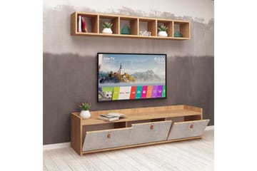TV-taso Naidaj seinähyllyllä - Huonekalut - TV- & Mediakalusteet - TV-kalustepaketti