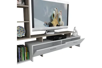 TV-taso Shenita - Huonekalut - TV- & Mediakalusteet - TV-kalustepaketti