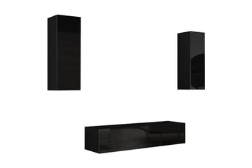 TV-kalustepaketti Vigo 210x40x180 cm - Musta/Valkoinen - Huonekalut - TV- & Mediakalusteet - TV-kalustepaketti