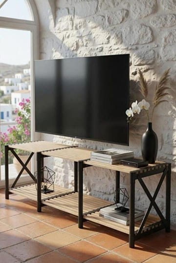 TV Stand Hanah Home Musta - Huonekalut - TV- & Mediakalusteet - Tv taso & Mediataso