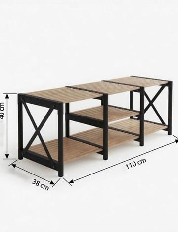 TV Stand Hanah Home Musta - Huonekalut - TV- & Mediakalusteet - Tv taso & Mediataso