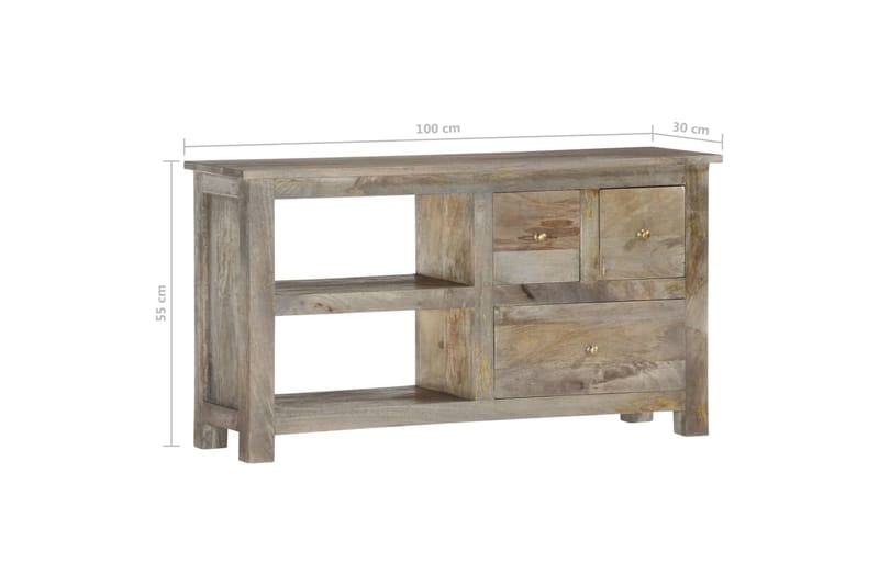 TV-taso 110x30x55 cm täysi mangopuu - Huonekalut - TV- & Mediakalusteet - Tv taso & Mediataso