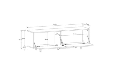 TV-taso Alberto 150x38x50 cm, Tammi - 150x38x50 cm, Tammi - Huonekalut - TV- & Mediakalusteet - Tv taso & Mediataso