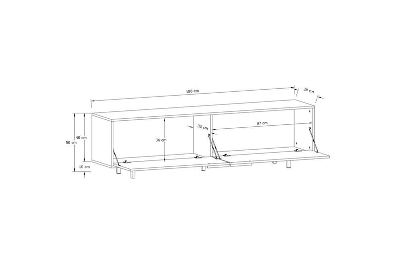 TV-taso Alberto 180x38x50 cm, Tammi - 180x38x50 cm, Tammi - Huonekalut - TV- & Mediakalusteet - Tv taso & Mediataso
