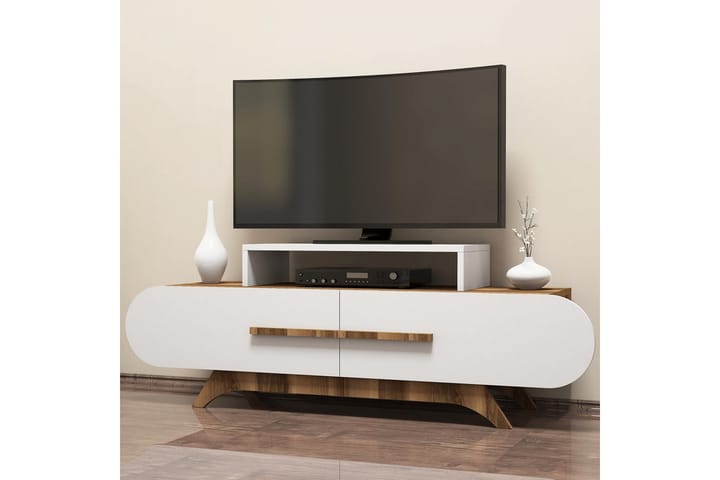 TV-taso Amtorp 145 cm - Ruskea/Valkoinen - Tv taso & Mediataso
