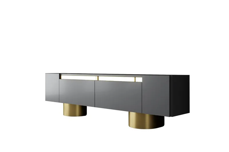 TV-taso Antrasiitti / Kulta - Antrasiitti / Kulta - Huonekalut - TV- & Mediakalusteet - Tv taso & Mediataso