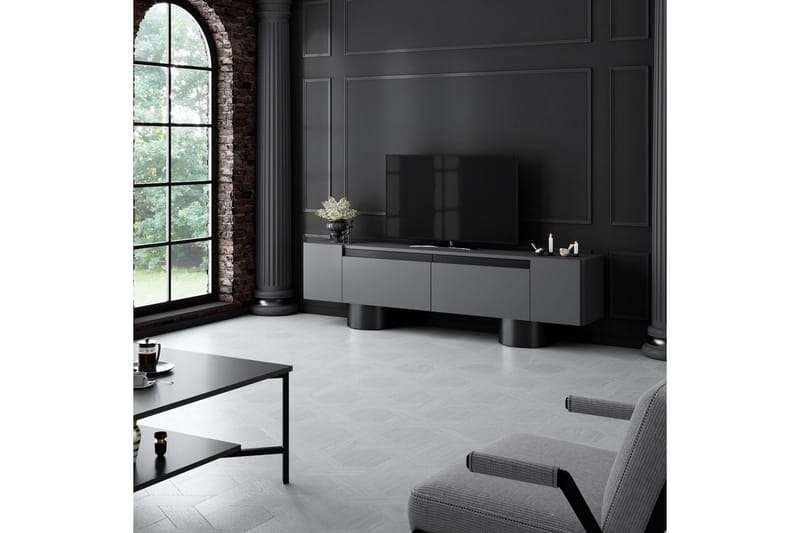 TV-taso Antrasiitti / Musta - Antrasiitti / Musta - Huonekalut - TV- & Mediakalusteet - Tv taso & Mediataso