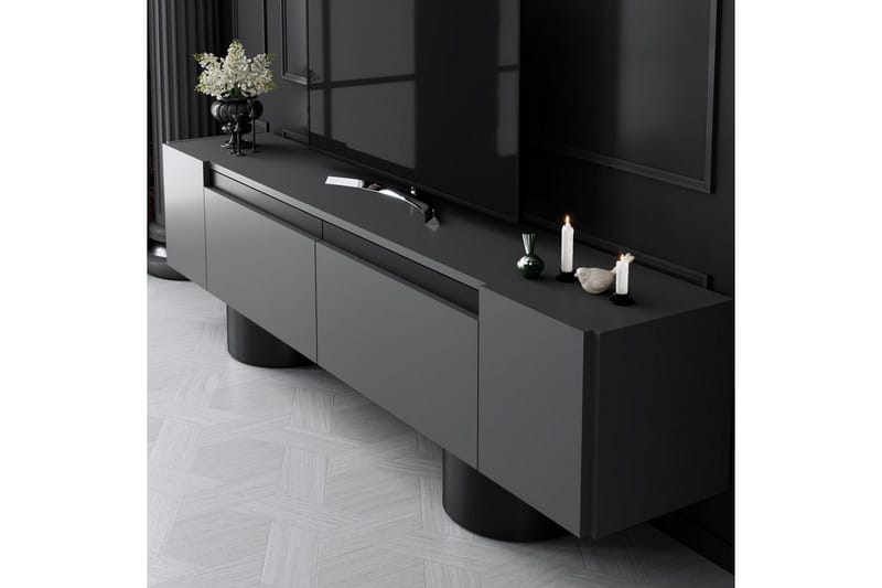 TV-taso Antrasiitti / Musta - Antrasiitti / Musta - Huonekalut - TV- & Mediakalusteet - Tv taso & Mediataso