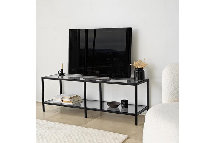 Tv-taso Basico 130 cm - Musta - Tv taso & Mediataso