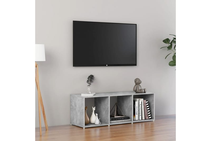 TV-taso betoninharmaa 107x35x37 cm lastulevy - Harmaa - Huonekalut - TV- & Mediakalusteet - Tv taso & Mediataso