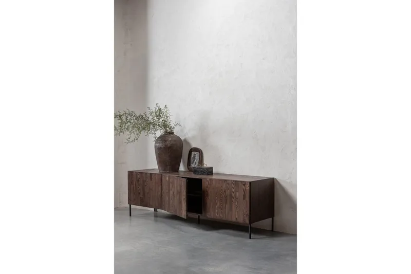 TV-taso Bono - Ruskea, Saarni - Huonekalut - TV- & Mediakalusteet - TV-kaappi