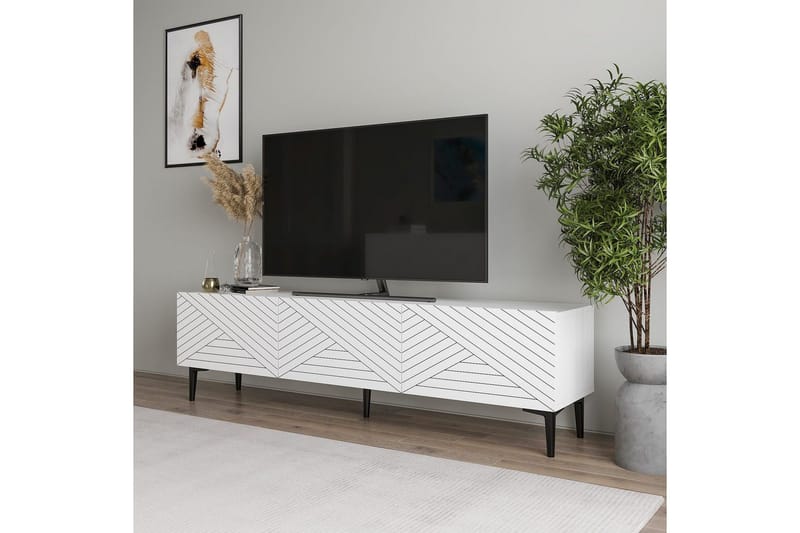 TV-taso Botswana Valkoinen - Valkoinen - Huonekalut - TV- & Mediakalusteet - Tv taso & Mediataso
