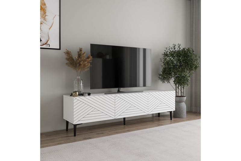 TV-taso Botswana Valkoinen - Valkoinen - Huonekalut - TV- & Mediakalusteet - Tv taso & Mediataso