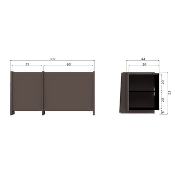 TV-taso Brock 102 cm - Keskiruskea - Huonekalut - TV- & Mediakalusteet - Tv taso & Mediataso
