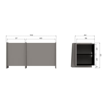 TV-taso Brock 102 cm - Lämminharmaa - Huonekalut - TV- & Mediakalusteet - Tv taso & Mediataso