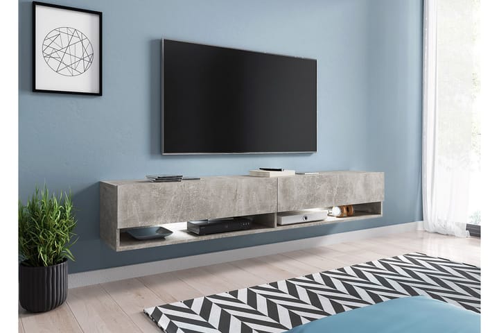 TV-taso Bulvine LED-valaistus - Beige/Harmaa/RGB LED - Tv taso & Mediataso