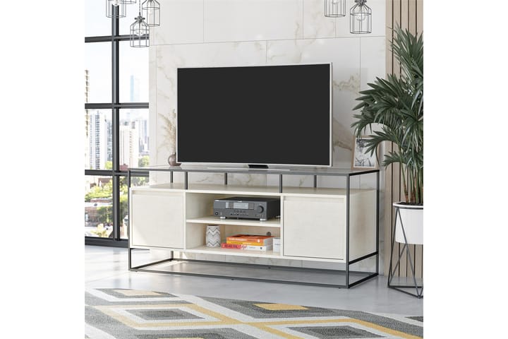 TV-taso Camley 136,6x49,8 cm Valkoinen - Dorel Home - Tv taso & Mediataso