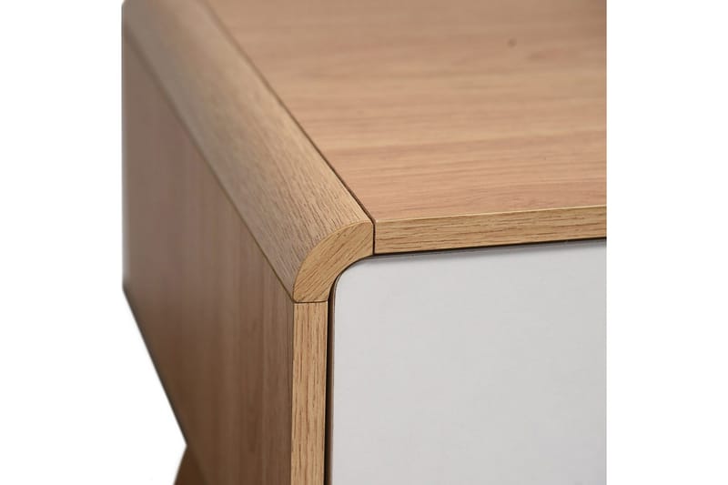 TV-taso Cassie 100x51x40 cm, Tammea/Valkoinen - 100x51x40 cm, Tammea/Valkoinen - Huonekalut - TV- & Mediakalusteet - Tv taso & Mediataso