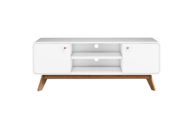 TV-taso Cassie 140x39x53 cm, Valkoinen/Valkoinen - 140x39x53 cm, Valkoinen/Valkoinen - Huonekalut - TV- & Mediakalusteet - Tv taso & Mediataso