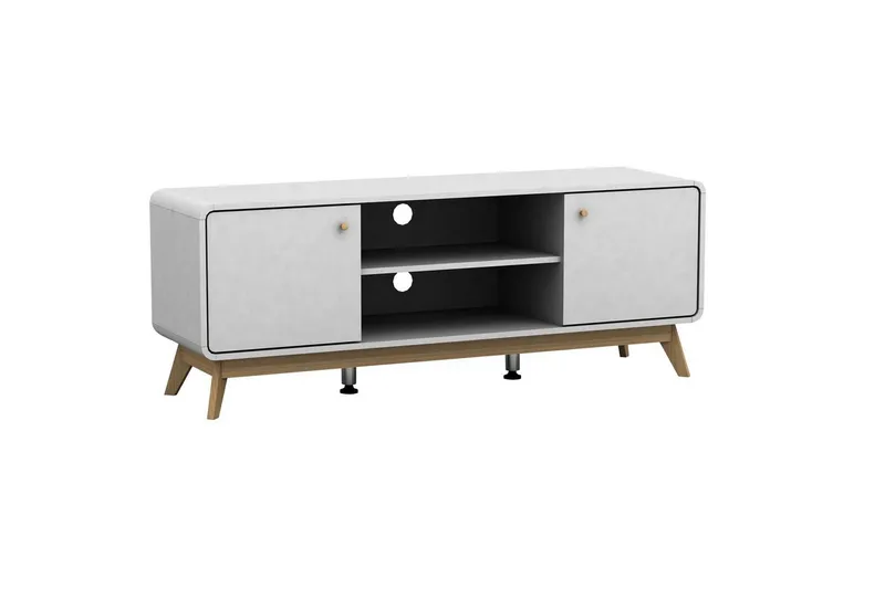 TV-taso Cassie 140x39x53 cm, Valkoinen/Valkoinen, 140x39x53 cm, Valkoinen/Valkoinen