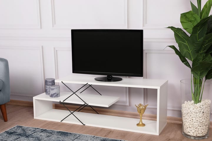 TV-taso Chyenne 120 cm - Valkoinen - Tv taso & Mediataso