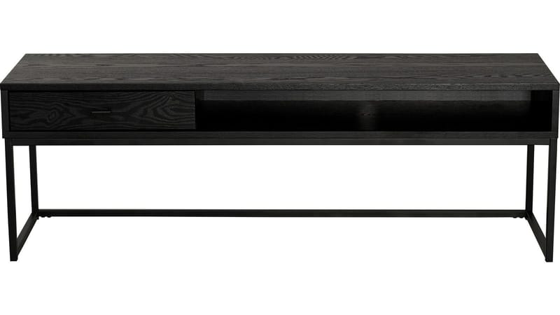 TV-taso Eiknor 120 cm - Mustaksi lakattu saarniviilu - Huonekalut - TV- & Mediakalusteet - Tv taso & Mediataso