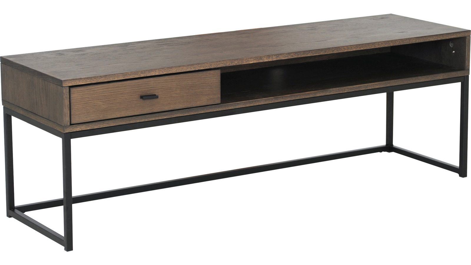 TV-taso Eiknor 120 cm - Ruskeaksi lakattu tammi