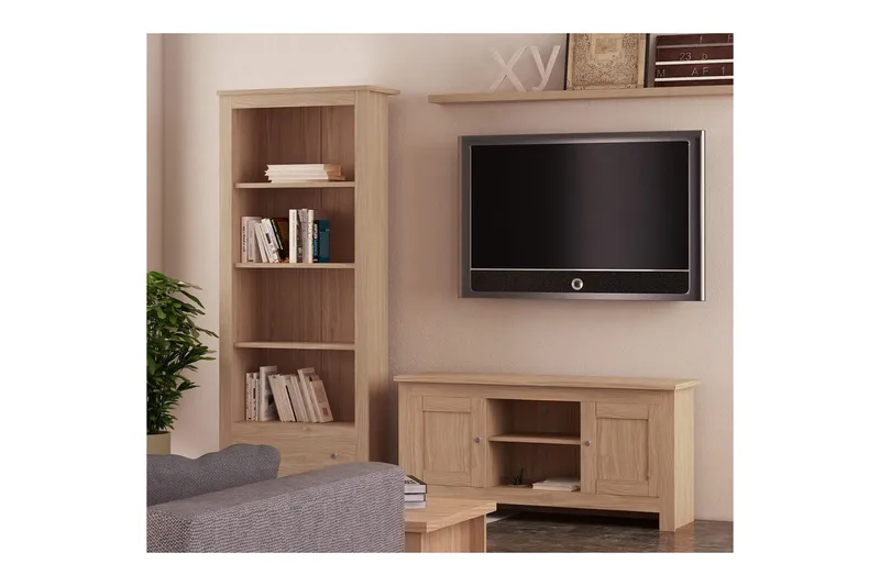 TV-taso Emerald 120x39x58 cm, Luonto - 120x39x58 cm, Luonto - Huonekalut - TV- & Mediakalusteet - Tv taso & Mediataso