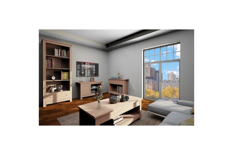 TV-taso Emerald 95x39x58 cm, Luonto - 95x39x58 cm, Luonto - Huonekalut - TV- & Mediakalusteet - Tv taso & Mediataso