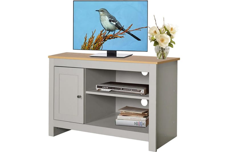 TV-taso Emerald 95x39x58 cm, Luonto/harmaa - 95x39x58 cm, Luonto/harmaa - Huonekalut - TV- & Mediakalusteet - Tv taso & Mediataso