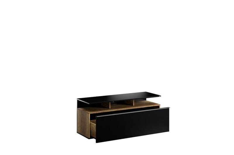 TV-taso Galnor Musta / Pähkinäpuu - Musta / Pähkinäpuu - Huonekalut - TV- & Mediakalusteet - Tv taso & Mediataso