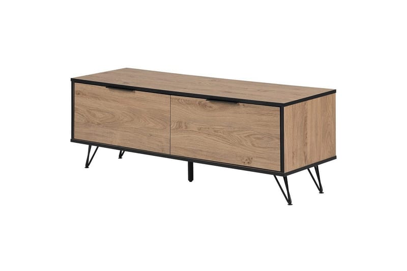 TV-taso Halston Vaalea puu, musta - Vaalea puu, musta - Huonekalut - TV- & Mediakalusteet - Tv taso & Mediataso